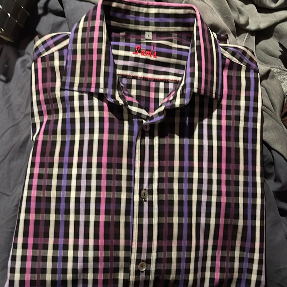 Boys multicolored button down